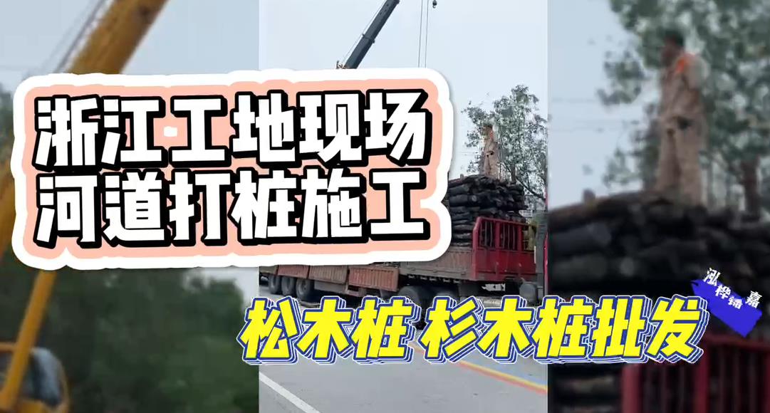 木樁廠家承接松木樁、杉木樁工地施工與批發(fā)視頻